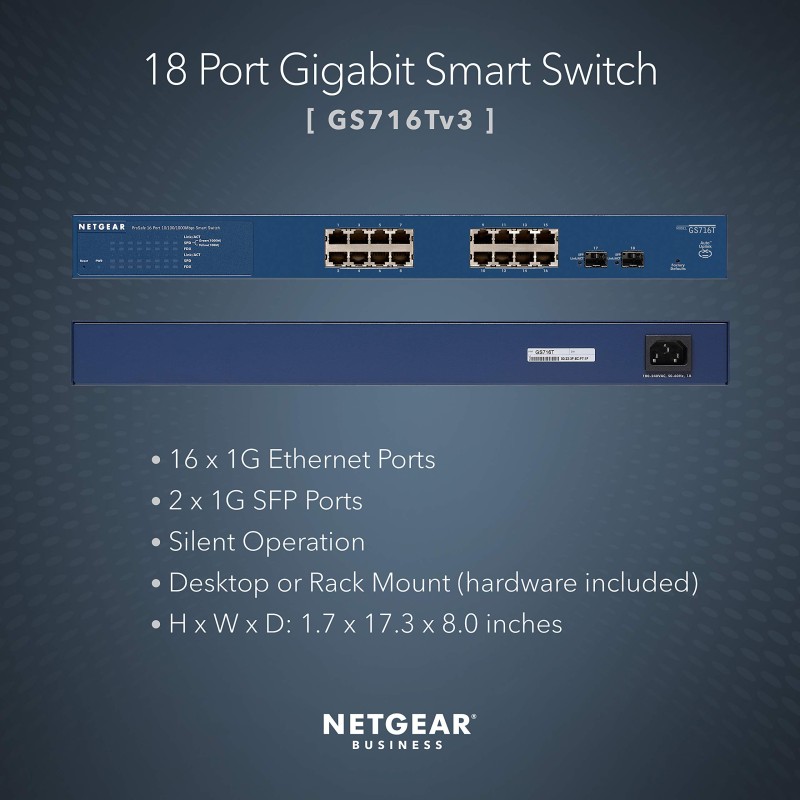 NETGEAR ネットギア GS716T Gigabit - スイッチングハブ 正規品